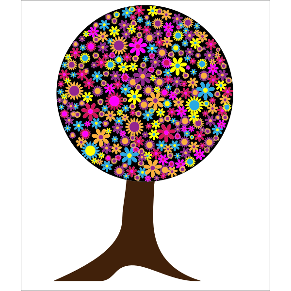 SVG Floral tree
