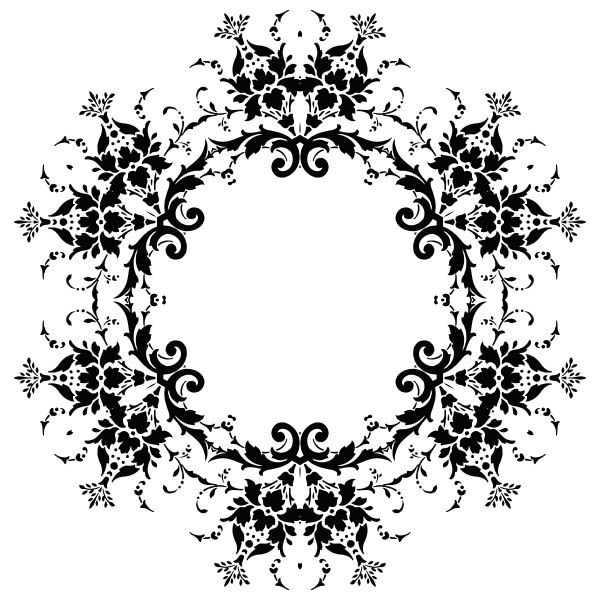 SVG Floral vector silhouette halo