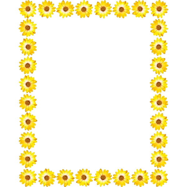 SVG Floral Yellow Frame
