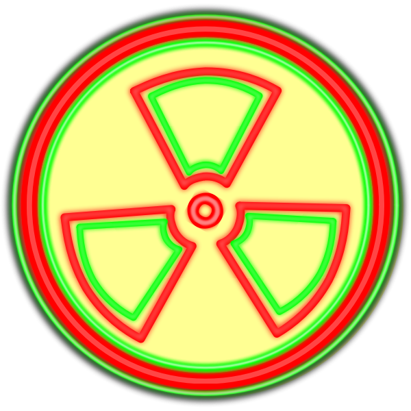 SVG Florescent radioactive sign vector image