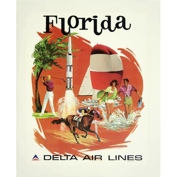 SVG Florida travel poster