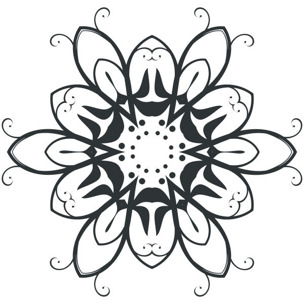 SVG Flourish black lace