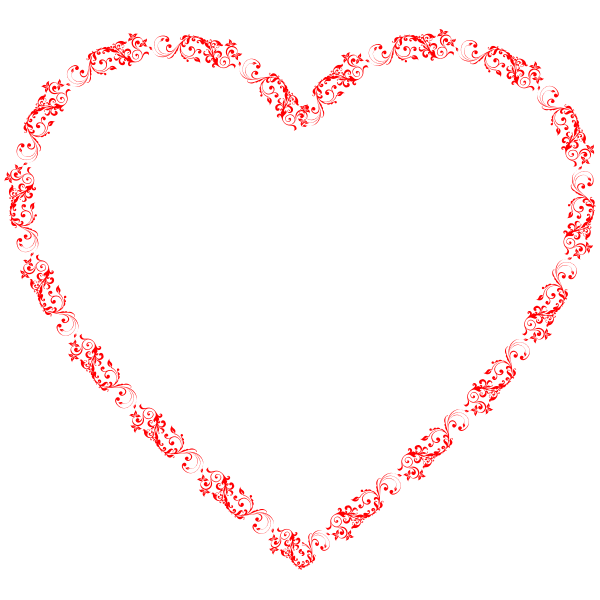 SVG Flourish heart illustration