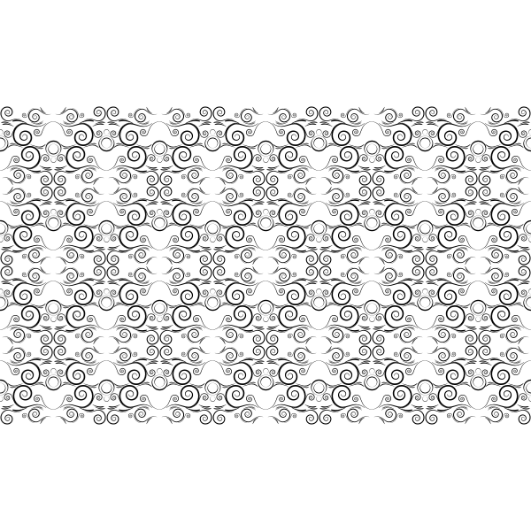 SVG Flourish pattern in white and black