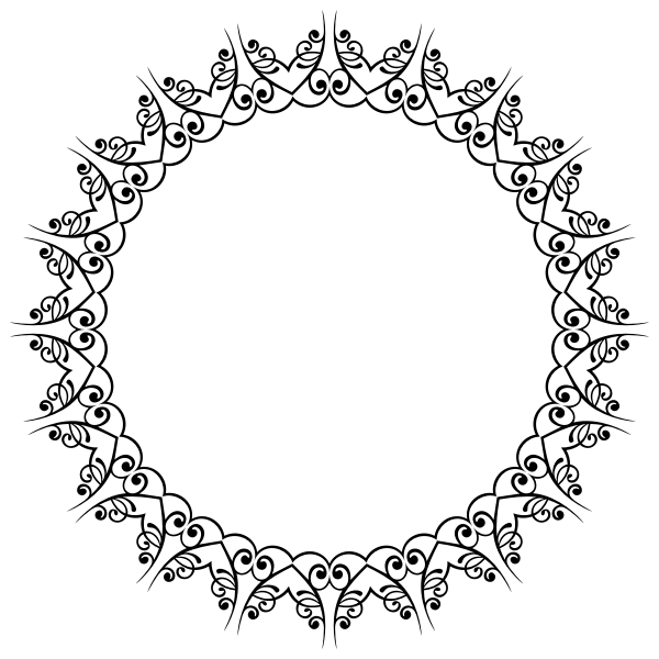SVG Flourish Round Frame