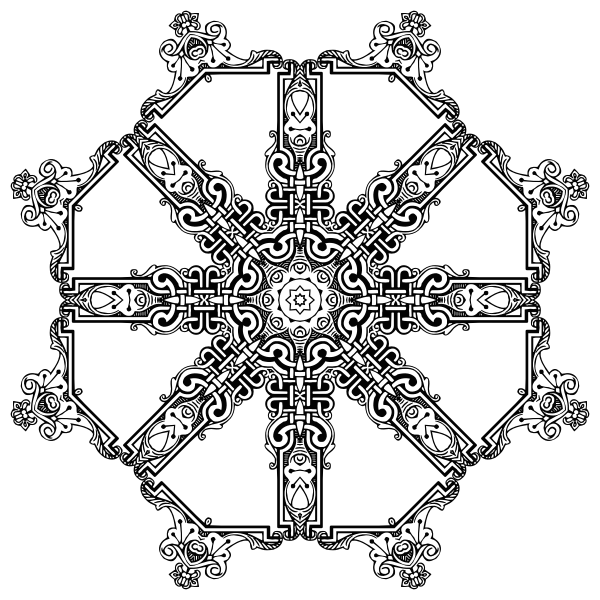 SVG Flourish vintage borders set