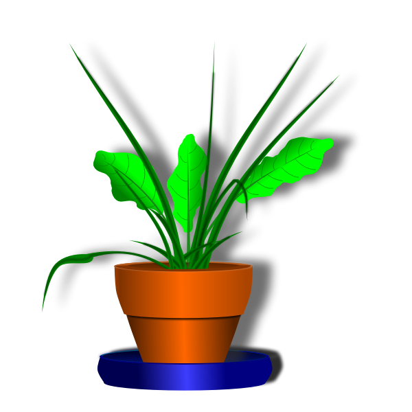 SVG flower and flowerpot