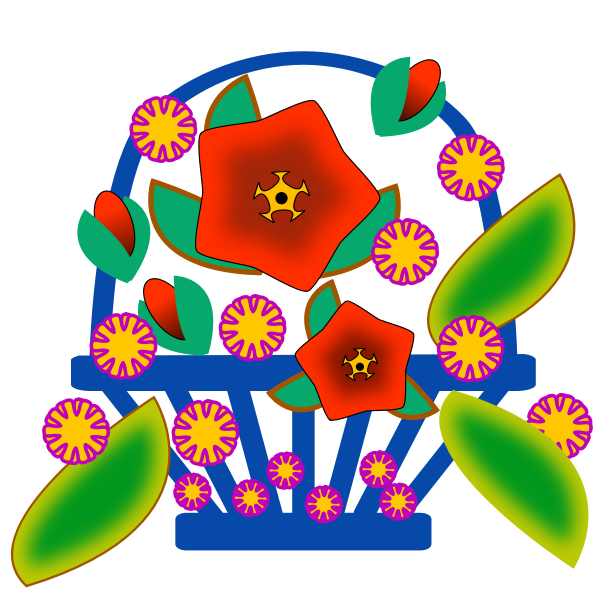 SVG Flower Basket