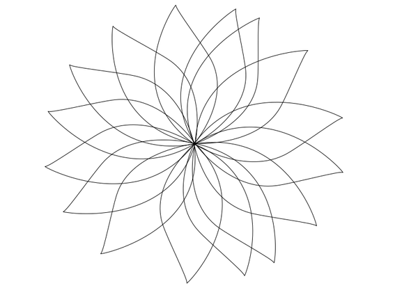 SVG flower contour