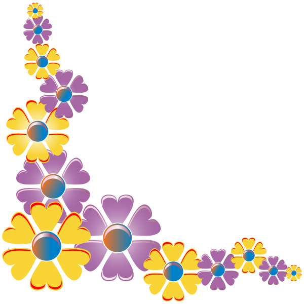 SVG Flower corner variation