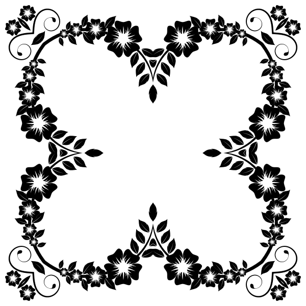 SVG Flower Frame Extrapolated 28