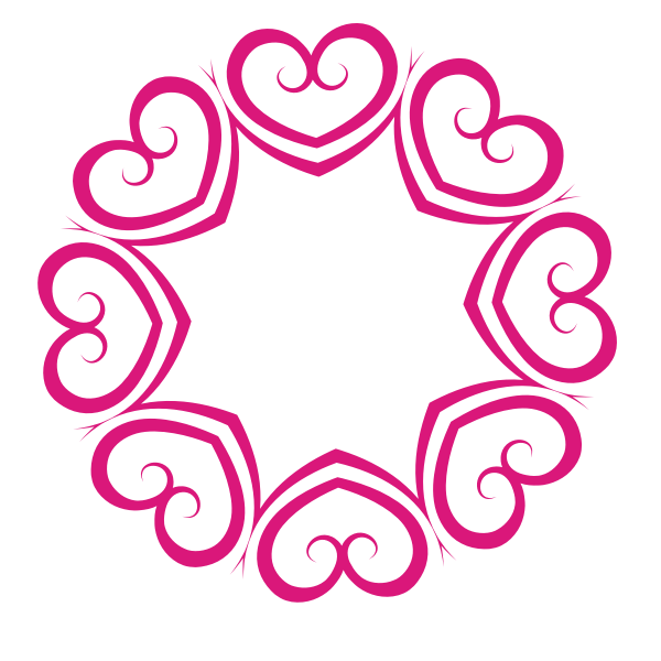 SVG Flower heart shapes