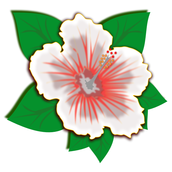 SVG Flower in red and white