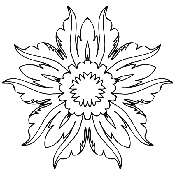 SVG Flower line art