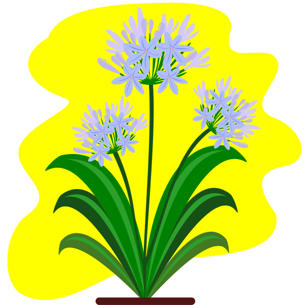SVG Flower on yellow background