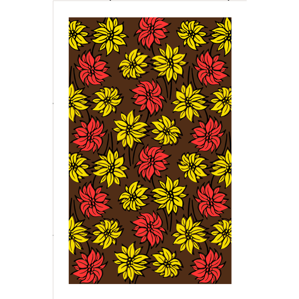 SVG Flower pattern in brown