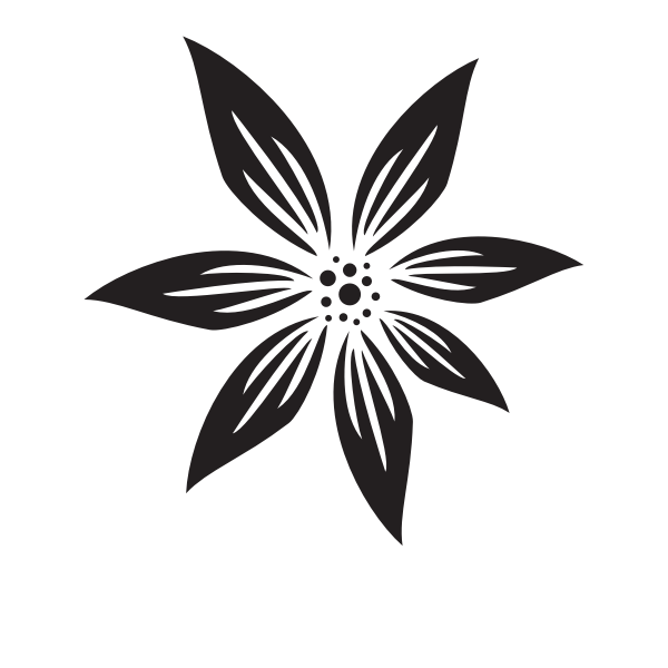 SVG Flower silhouette cut file