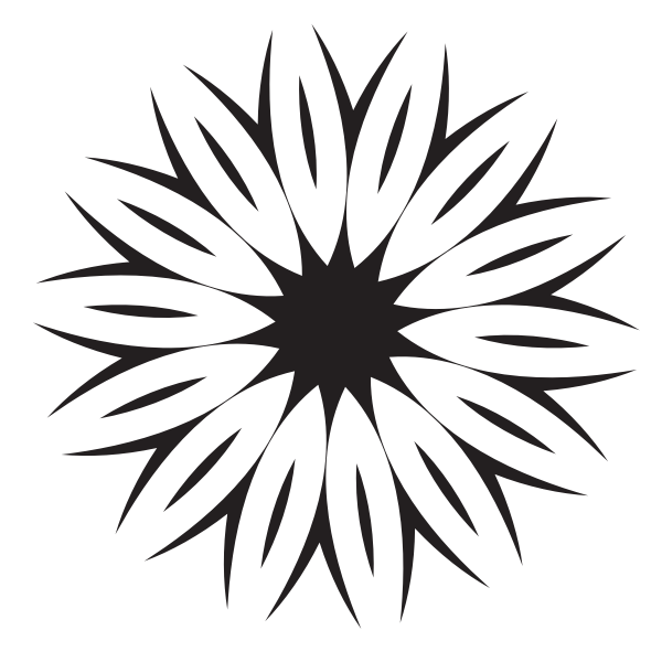 SVG Flower silhouette graphics