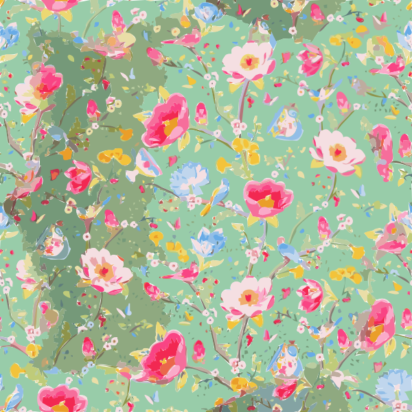 SVG Flower Wall Dimsun Pattern