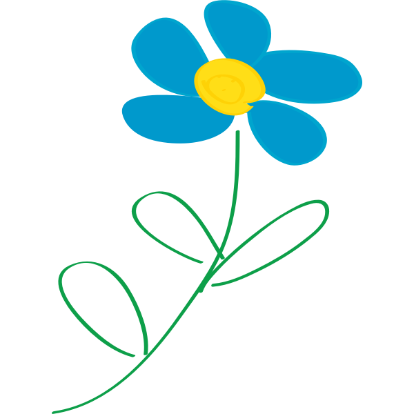SVG Flower with blue petals