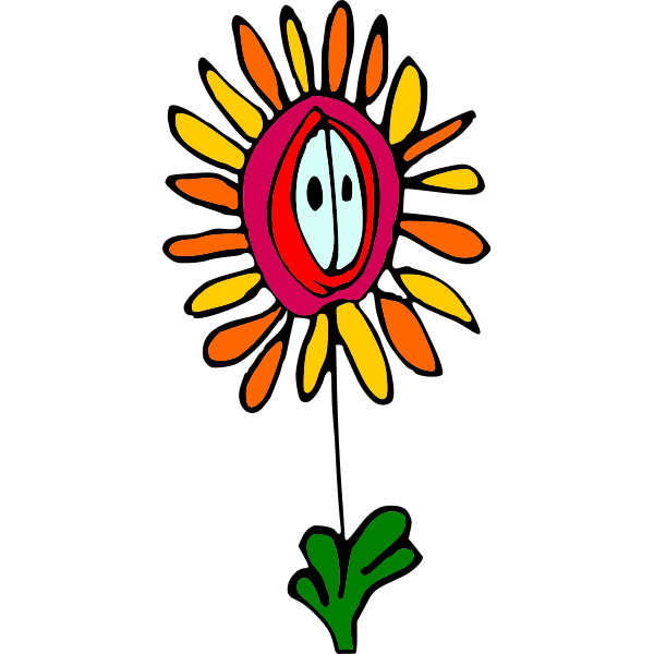 SVG Flower With Eyes