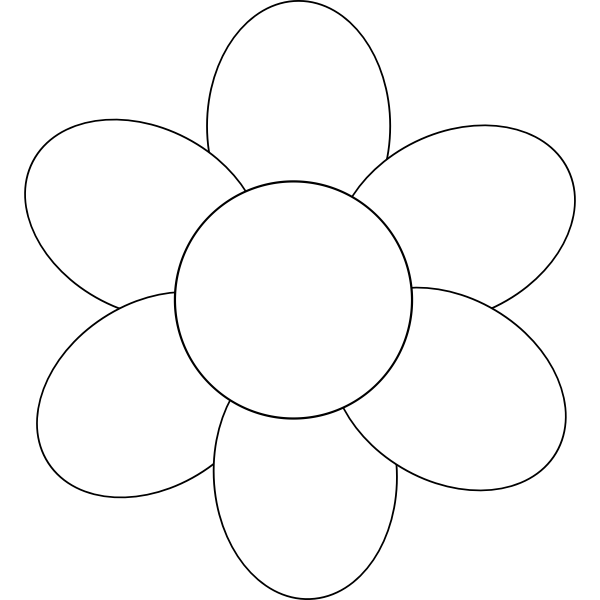 SVG Flower with six petals vector image