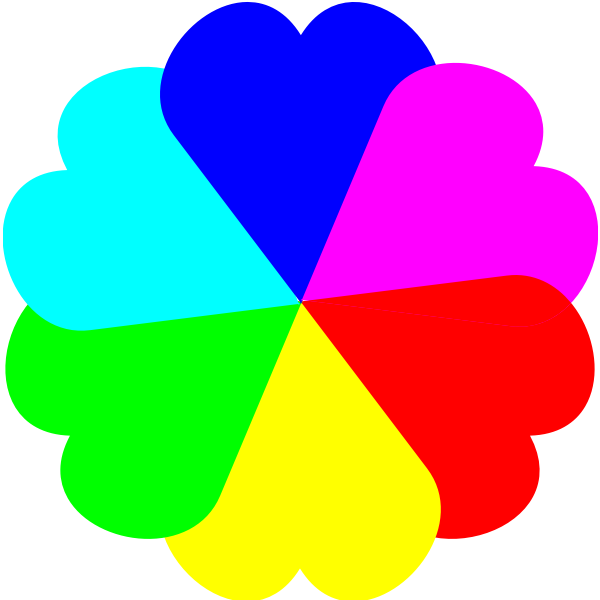 SVG Flowerheart spectrum colors