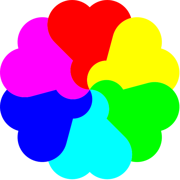 SVG Flowerheart spectrum colors
