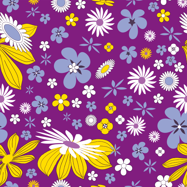 SVG Flowers on purple background