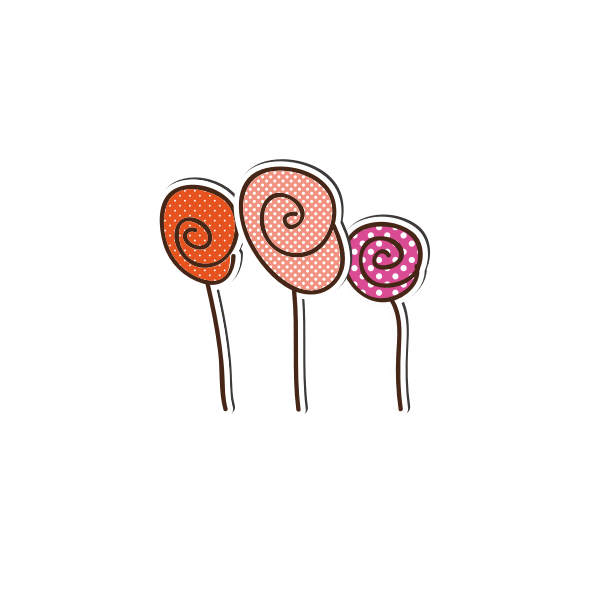 SVG Flowers on stem vector illustration