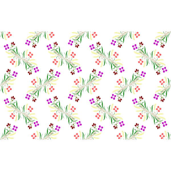 SVG Flowers on white background