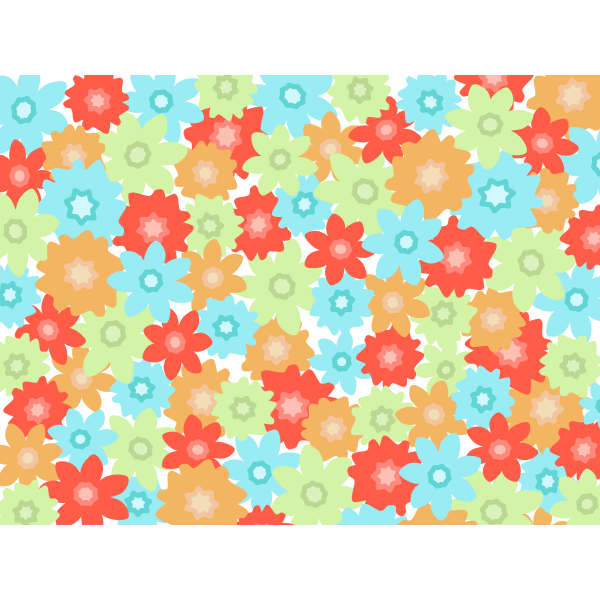 SVG Flowers pattern vector image