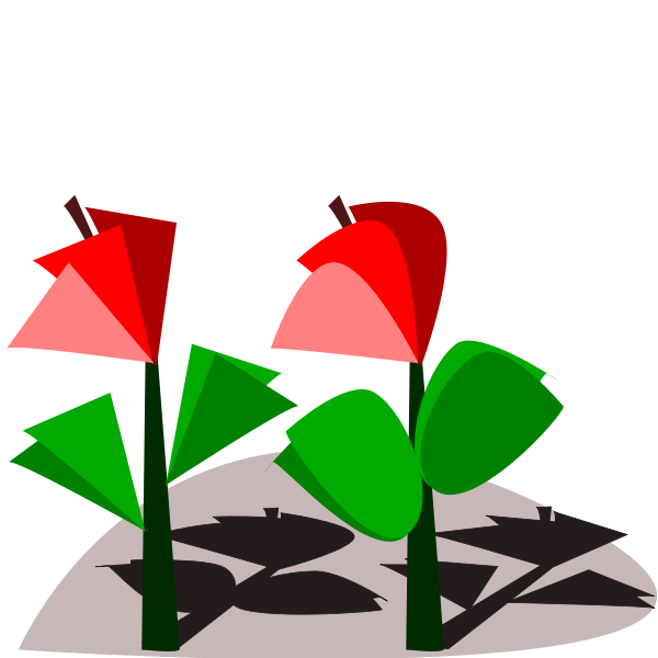 SVG Flowers vector drawing