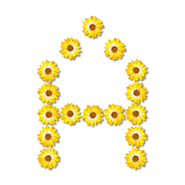 SVG Flowery A letter