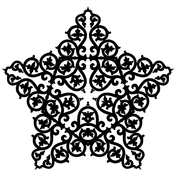 SVG Flowery black garnish