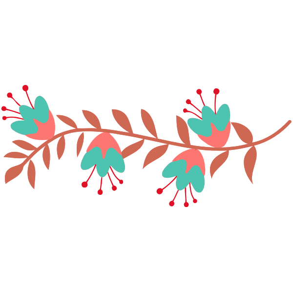 SVG Flowery branch vector image
