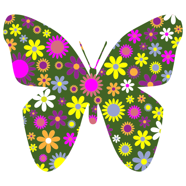 SVG Flowery butterfly