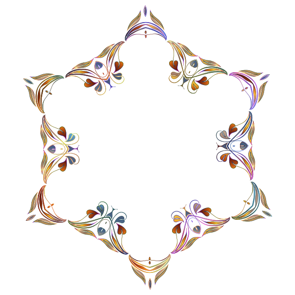 SVG Flowery chromatic frame