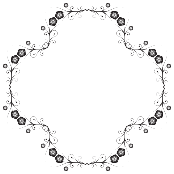 SVG Flowery decor silhouette