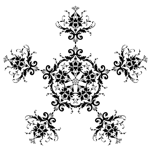 SVG Flowery design made of leaves