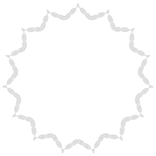 SVG Flowery frame in knots