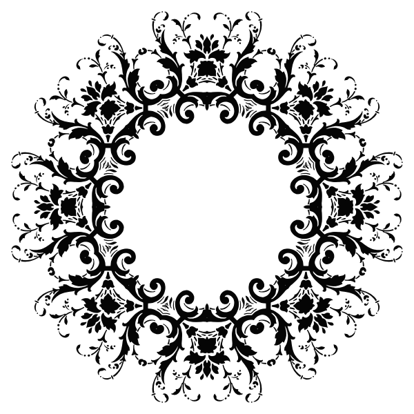 SVG Flowery frame vector drawing