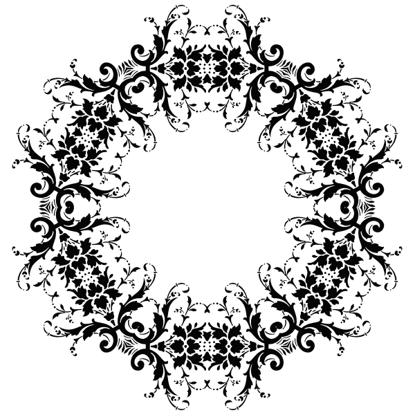 SVG Flowery halo vector silhouette