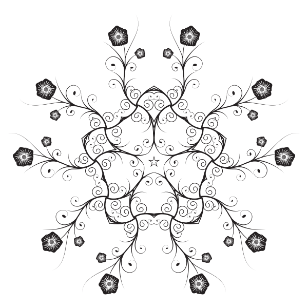 SVG Flowery lace image