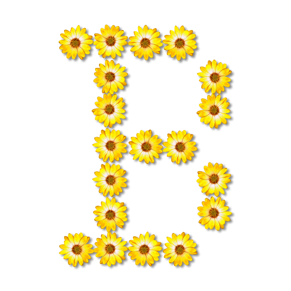 SVG Flowery letter D