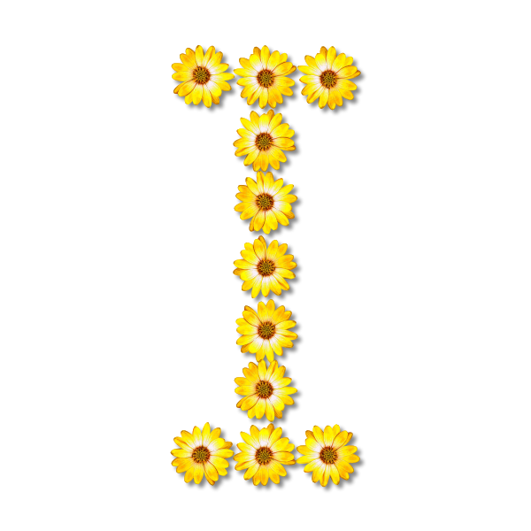 SVG Flowery letter I