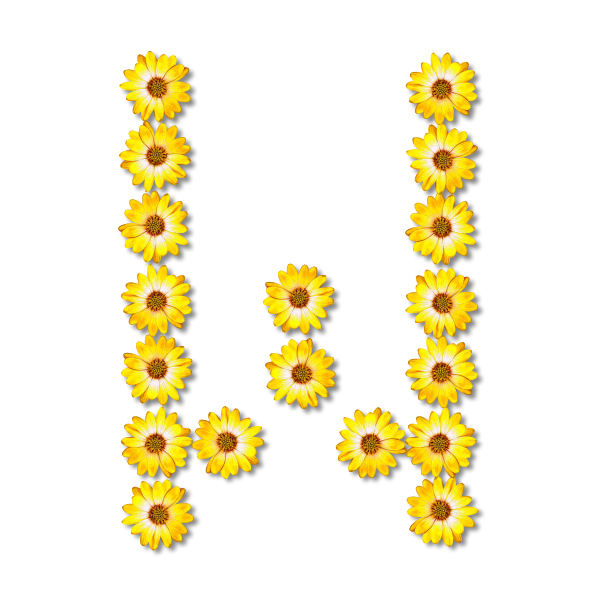SVG Flowery letter W