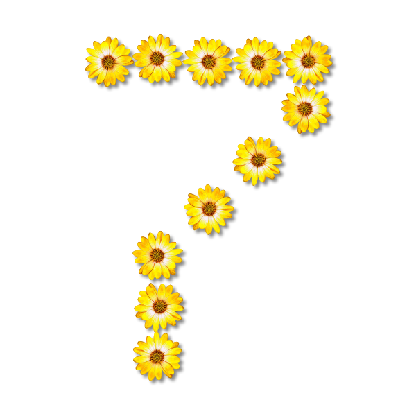 SVG Flowery number seven