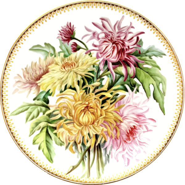 SVG Flowery plate