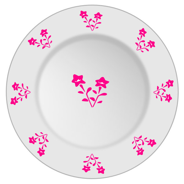 SVG Flowery plate image